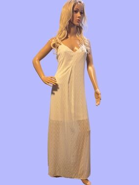 Calvin Klein white semi-sheer Maxi dress.  Size 6